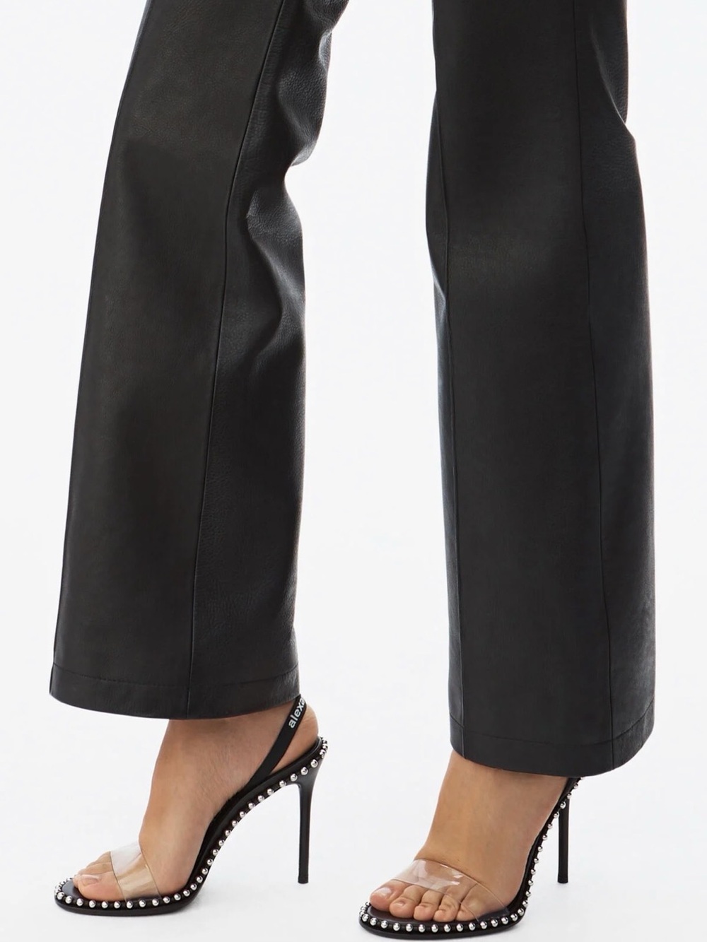 Alexander Wang Black Clear-Band Studded Slide Sandals - Picture 10 of 10